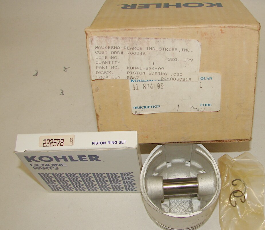Details about   NOS Kohler OEM Piston Assembly  A-220103 STD. 
